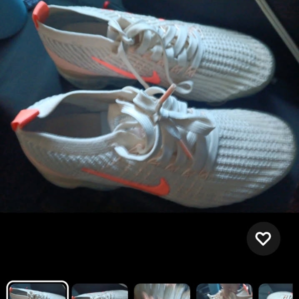 Nike White and Orange Sneakers